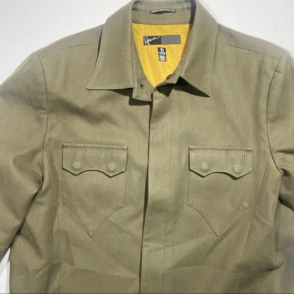 From The House Of Howe Mens Green Military Button Down Wool/Cotton Blazer XL - Picture 5 of 16